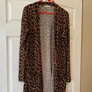 Leopard print cardigan. Boutique brand Size XLarge